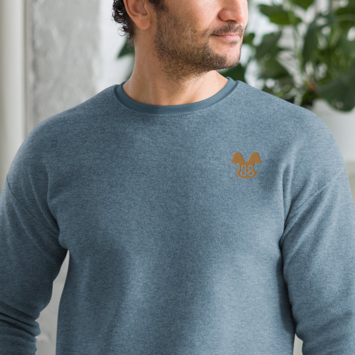 Sueded fleece sweatshirt